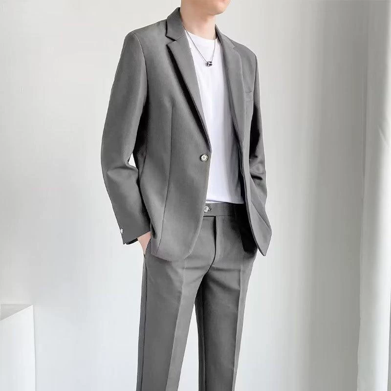  Men's Leisure Suit Trousers Set, Classic 2-Piece Outfit, Multi-Color, Sizes S–5XL