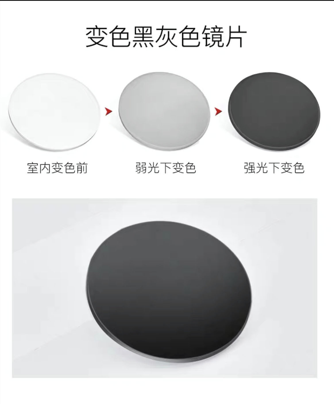 Inventario estable 1.56 lentes de decoloración de alta definición gris ac lentes de gafas fábrica de gafas lentes mayoristas