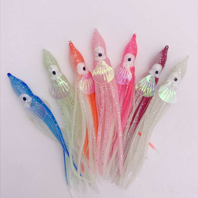 12cm night light chapter bait color bionic road Asian fake bait sea fishing bait squid bait