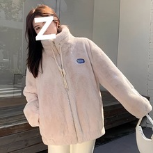 毛绒羊羔绒上衣外套2025秋冬新款加绒加厚宽松棉衣棉袄棉服中厚