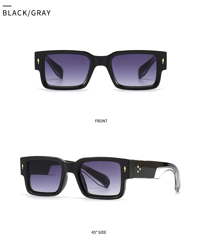 Retro Classic Style Solid Color Pc Square Full Frame Women's Sunglasses display picture 2
