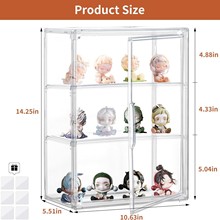 亚克力手办展示架收纳盒整理动漫玩偶收藏品纪念品塑料化妆品货架