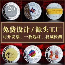 纯银纪念币定制公司企业周年庆厂家金属纪念章999银币定制定做
