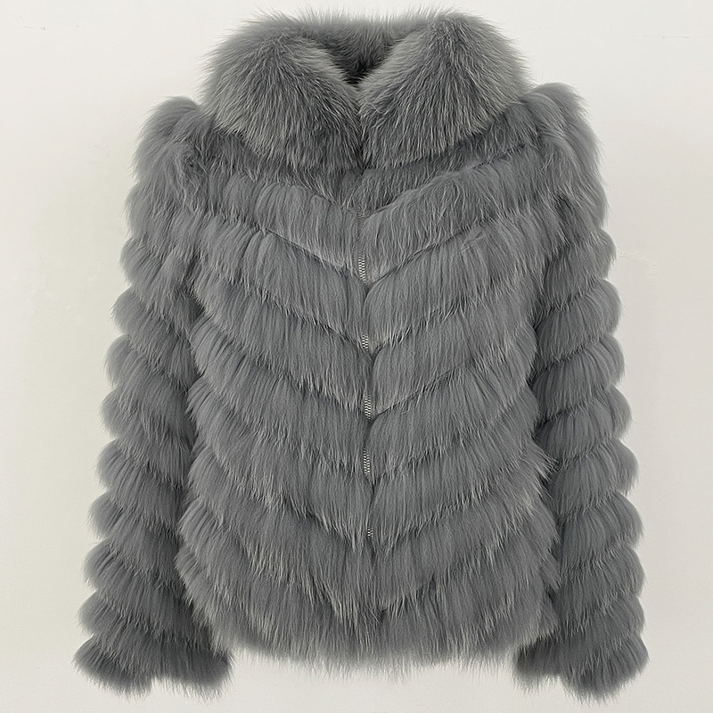 Women's Fox Fur High-End New Fur Coat Women's Fur One-Piece Top Genuine Fur Haining Fur Outwear