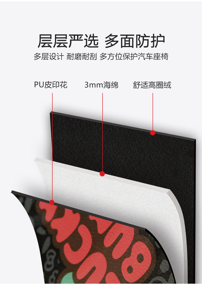 Car supplies seat back anti-kick cushion car seat anti-kick cushion car universal seat back storage bag leather thick