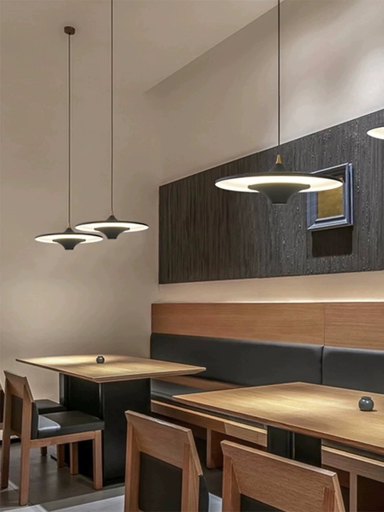 e8o北欧餐厅吊灯商用led灯芯吧台餐桌家用现代简约创意餐饮飞碟吊-阿里巴巴
