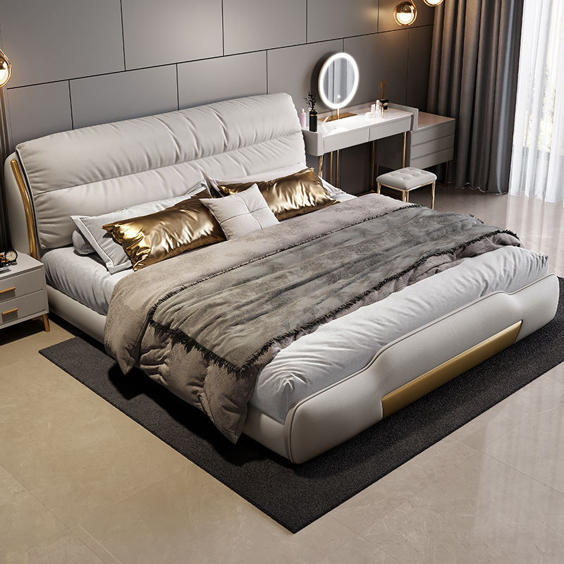 Кровать кожаная 1500x2000 подъемная