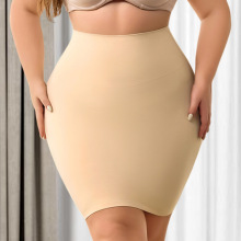 欧美女士性感塑身包臀裙内搭显身材半身裙简约紧身收腰纯色塑臀