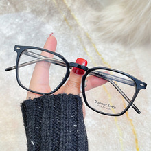 工厂直销插芯TR90眼镜框防蓝光镜片手机眼镜可配近视透明灰豹纹色