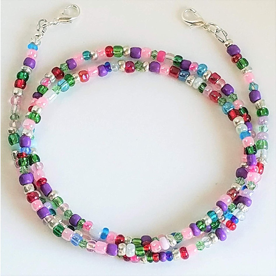 European and American Rice Bead Glasses Chain Glasses Hanging Chain Mask Glasses Chain Lanyard Rope Glasses Chain Sunglasses
