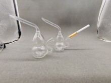 粗中细烟多用彩色玻璃水烟壶烟嘴清洁过滤水高硼硅玻璃葫芦