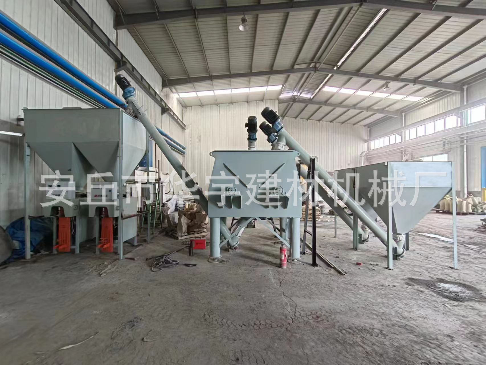 双轴干粉混合搅拌机 腻子粉搅拌机产线 卧式干粉搅拌机