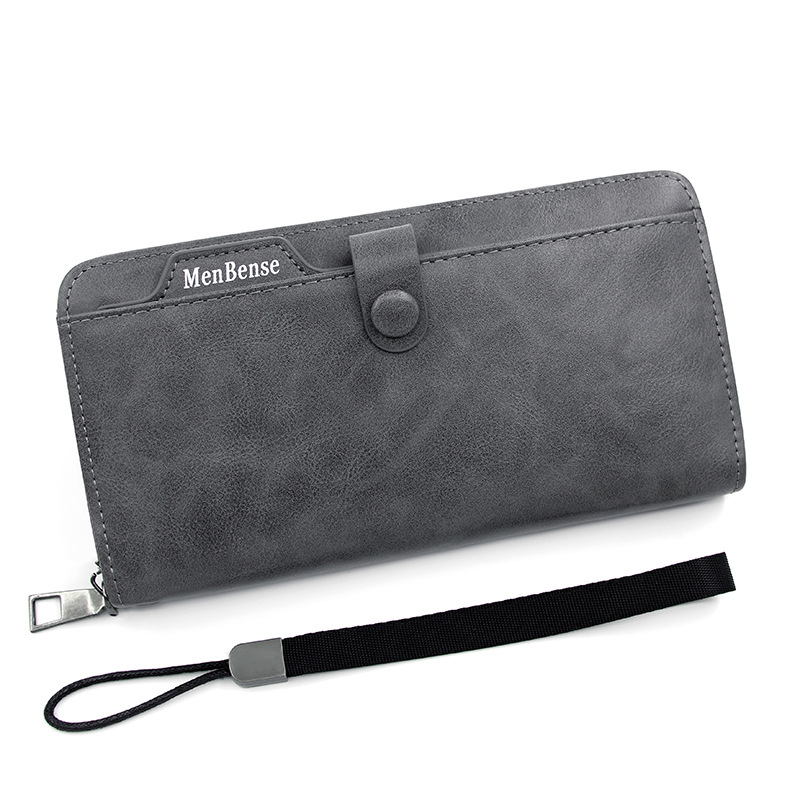 Bolso de teléfono móvil de embrague de gran capacidad de la cartera larga de los hombres europeos y americanos del dibujo de la tarjeta de Menbense