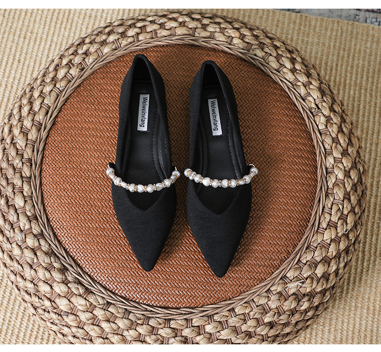 Sapatos femininos novos de bico fino, calçados baixos versáteis, boca rasa, sapatos de avó com sola macia e salto baixo, 2024, início da primavera_voghion.com