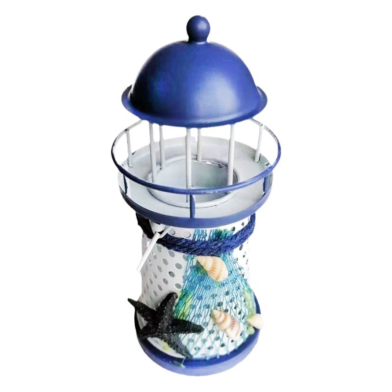 Железный подсвечник маяк средиземноморские романтические украшения реквизит для съемки украшения для домашнего рабочего стола океанский маяк