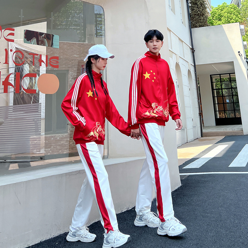 2024 새로운 봄 여름 및 가을 폴로 반팔 셔츠 중국 스타일 스포츠 레저 3 피스 세트 대학 스타일 클래스 세트
