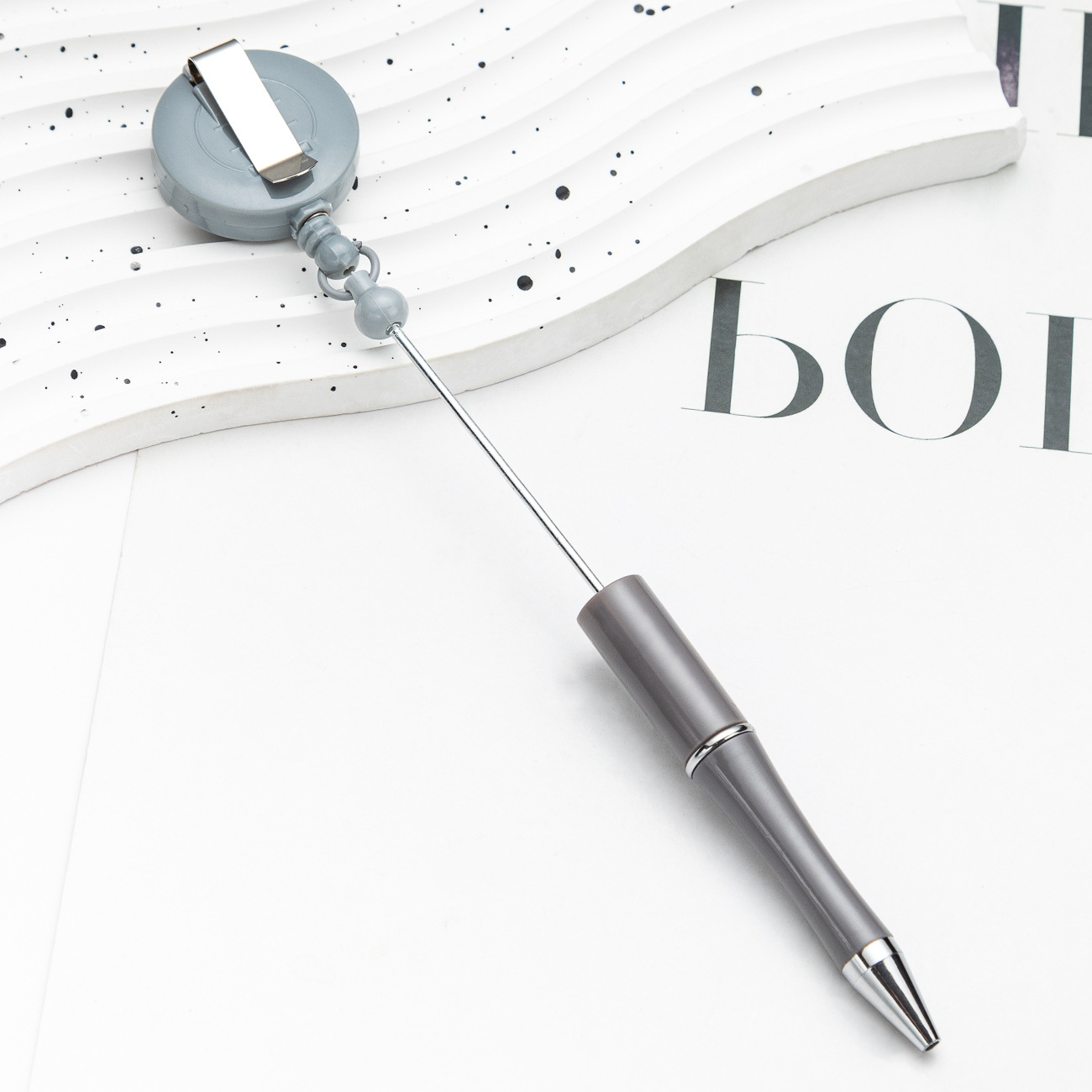 Bolígrafo de cuentas fácil de tirar, bolígrafo de cuentas DIY, bolígrafo de plástico retráctil fácil de tirar, bolígrafo de cuentas de plástico fácil de tirar