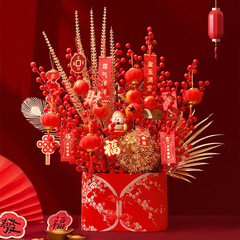 春節新年布置布藝福桶擺件客廳搬家入宅新居禮物喬遷之喜裝飾用品