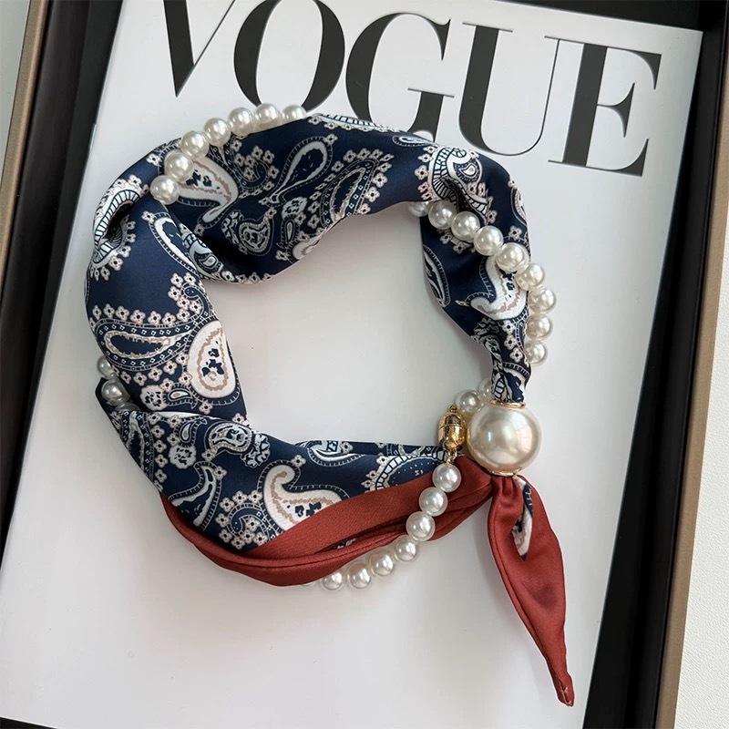 Синий поясной цветок + жемчуг