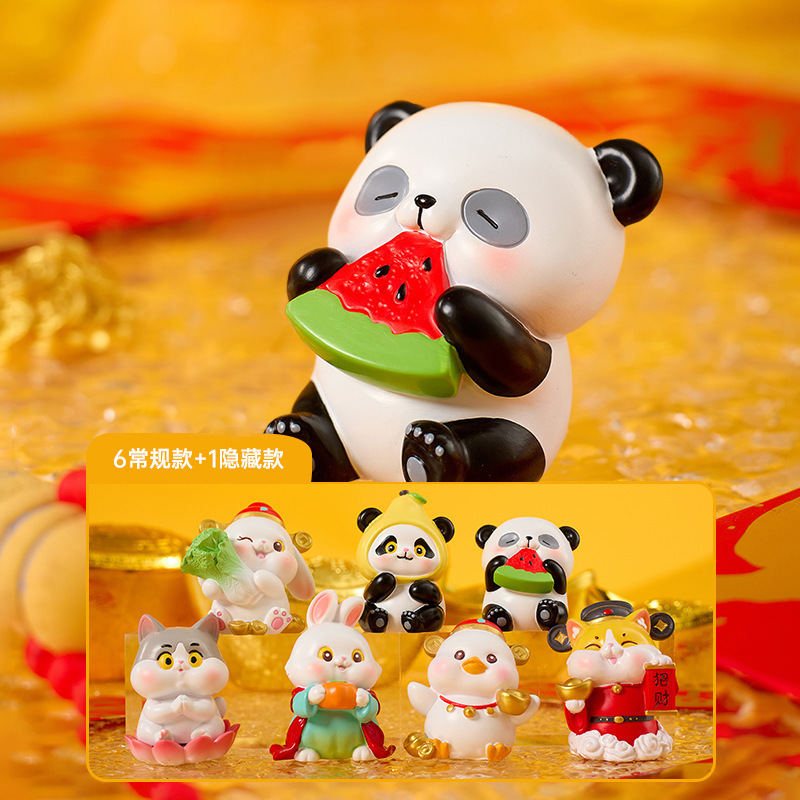 小红书新款晶石物语盲盒可亮灯桌面摆件创意潮玩车载装饰厂家批发|undefined