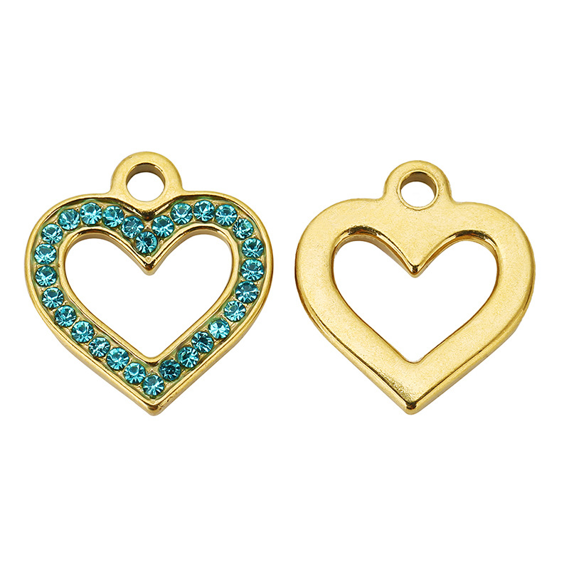 5 PCS/Package Quantity 5 PCS/Package 304 Stainless Steel Heart Shape Pendant