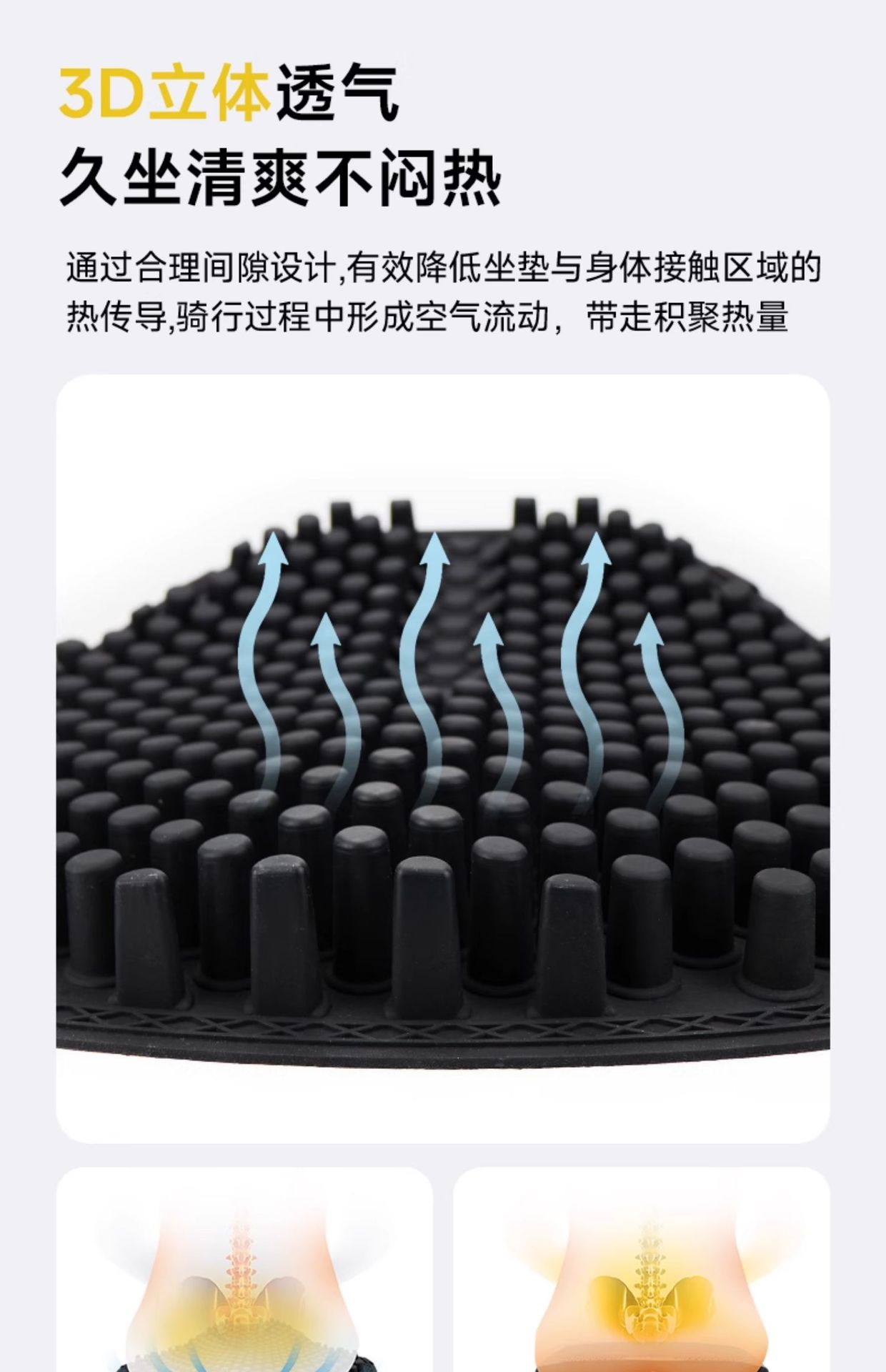 Suitable for Summer Motorcycle Seat Cushions, Silicone Sun Protection and Waterproof Seat Cushions, Electric Vehicle Takeout, Breathable, Ventilated and Shock-Absorbing Isolation