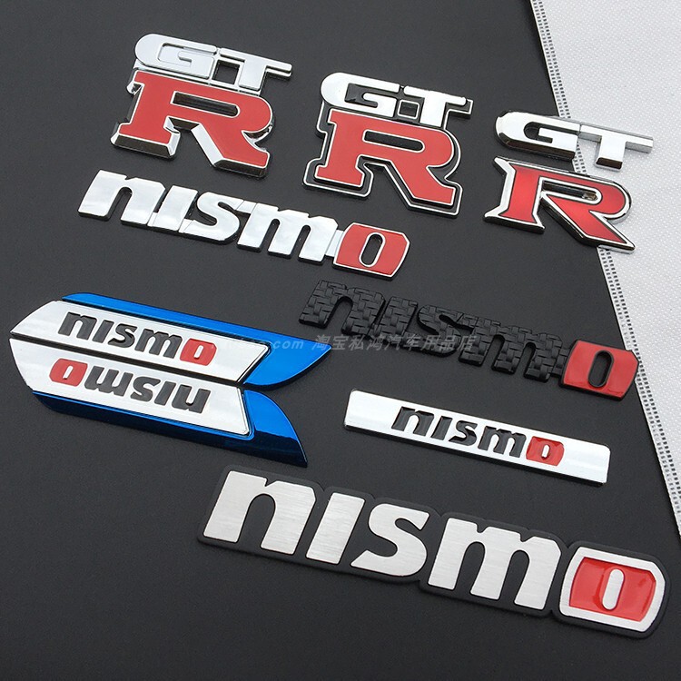 Suitable for modified car stickers side logo nismo GTR metal logo Sylphy Qijun Teana Tiida Bluebird in the net logo