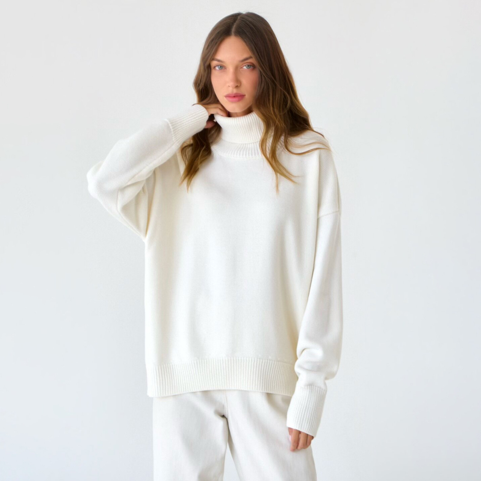 Cross-border Solid Color Turtleneck Sweater 2026 European And American Autumn/winter Knitwear Ins Pullover For_voghion.com