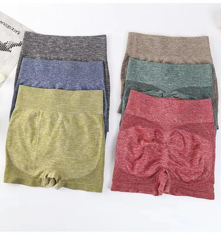 Pantalones cortos de fitness deportivos transfronterizos de cintura alta para mujeres, pantalones abdominales para elevar las caderas y el estómago pequeño para las mujeres.