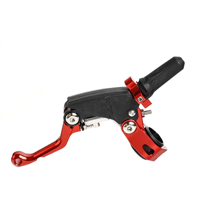 Off-Road Motorcycle Anti-Fall Foldableing Motorcycle Handle Cover - red-clutch-lever