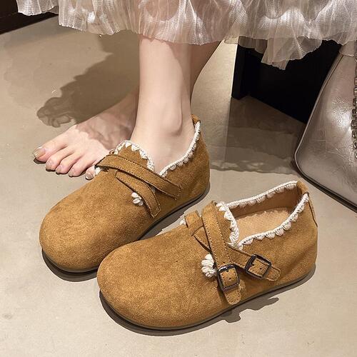 Retro Thick Sole Bken Shoes New Autumn Tall Heel Single Shoes for Women Fashionable and Versatile Casual Women's Shoes