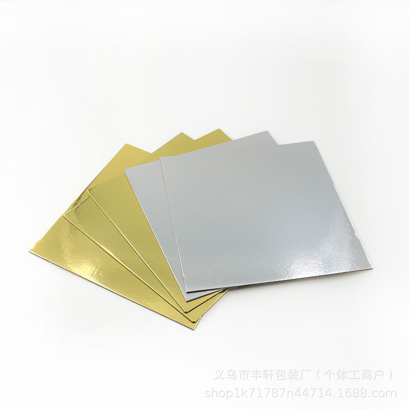 Fábrica directa 6 / 8 / 10 / 12 pulgadas cuadrada redonda base de pastel de boda de 2 mm almohadilla de papel de pastel de cumpleaños