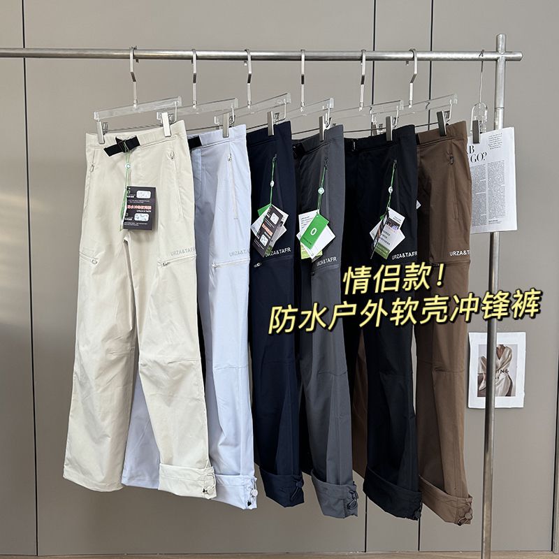 Factory Order! Couple Style Spring Outdoor Softshell Pants Waterproof Hiking Mountaineering Pants Cargo Pants Paratrooper Pants