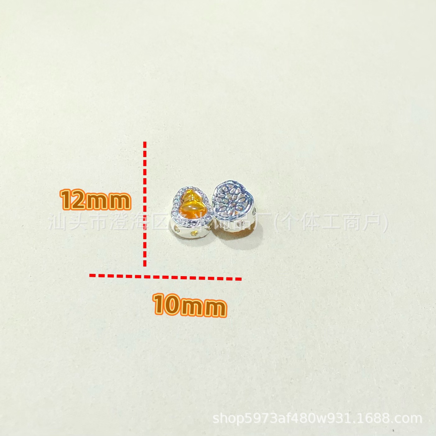14K Gold-Filled High Color Retention Crystal DIY Jewelry Accessories Chinese Style Gourd Spacer Bead Bracelet Necklace Beaded Handmade Accessories