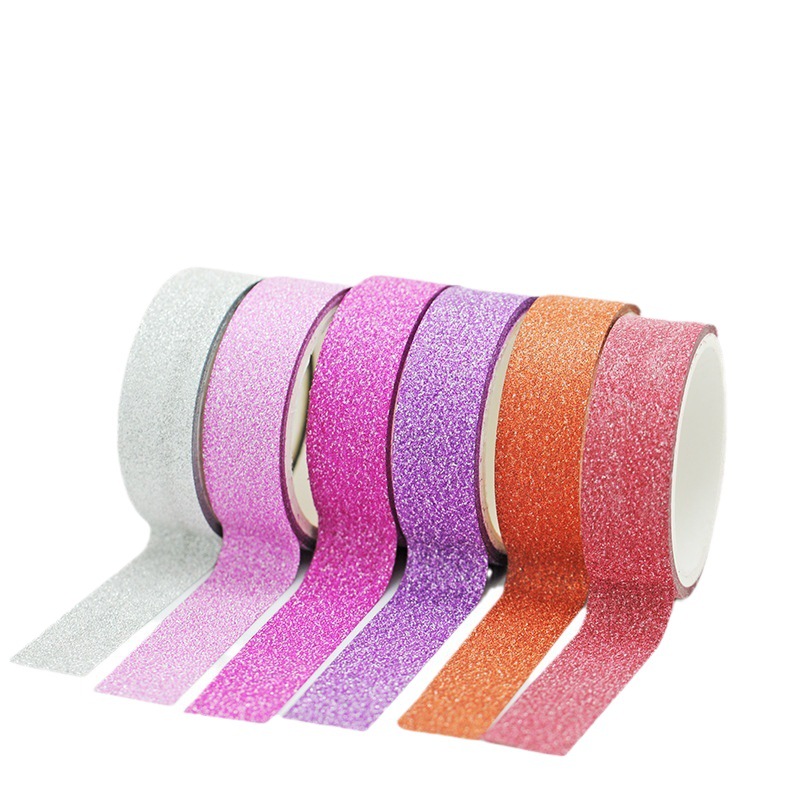 Diyアルバム装飾フラッシュテープ手帳テープと紙金葱テープ手裂き無痕箔押し純色テープ