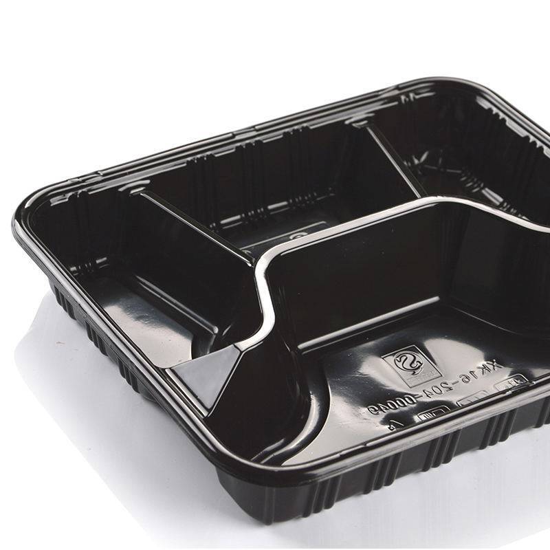 Fábrica tres rejilla cuatro rejilla cinco rejilla vajilla desechable comida rápida caja de almuerzo PP plástico para llevar caja de embalaje caja de almuerzo desechable