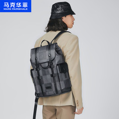マーク・ファイブランド ビジネス旅行用 大容量 チェッカーボード柄 バックパック おしゃれ メンズリュック パソコンバッグ 跨境