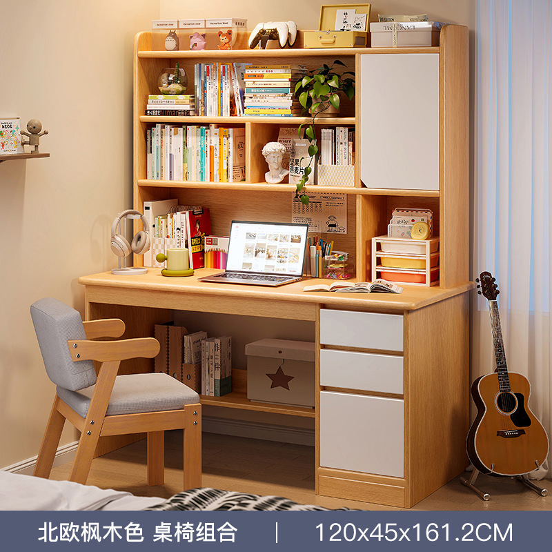 Escritorio de madera sólida escritorio de estudio para estudiantes en el hogar escritorio de escritorio estante de dormitorio escritorio de escritorio para adultos