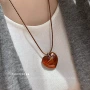 编织秋冬咖色手工毛衣链