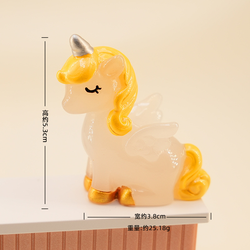 07 Luminous Unicorn Sitting-Yellow