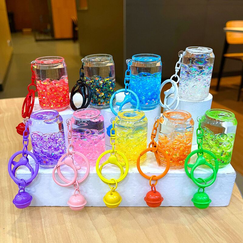 Tiktok Trending Cola Bottle Colorful Beads Luminous Keychain Oil-Filled Easy-Pull Can Liquid Sand Small Pendant Gift Toy Ornament Tiktok Trending Cola Bottle Colorful Beads Luminous Keychain Oil-Filled Easy-Pull Can Liquid Sand Small Pendant Gift Toy Ornament