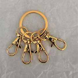 箱包五金配件 金属钥匙圈 双匙圈平圈花圈扁圈不锈钢 铁圈铜圈锁