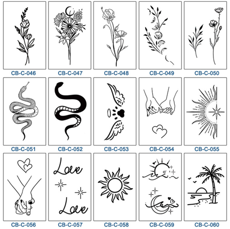 8g Weight tattoo stickers Event & Party Supplies 1 Piece Quantity Weekend, Party Occasion Animal, Flower, Butterfly Pattern Animal Flower Butterfly Tattoos & Body Art 1 Piece 2
