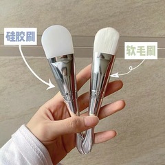 面膜刷硅膠軟毛泥膜專用美容院雙頭塗抹美容刷清潔軟刷子雙面一體