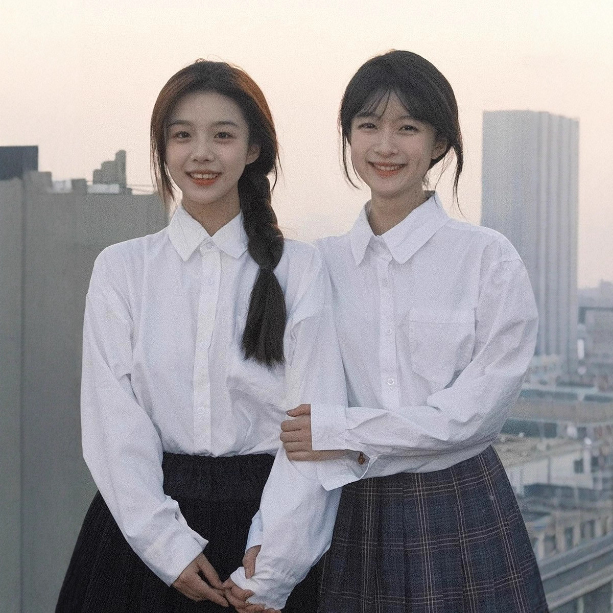 (Cool Silk Cotton + Pocket Style) Jk Uniform Shirt Spring, Summer, Autumn and Winter White Long-Sleeved Student Shirt Tops for Women