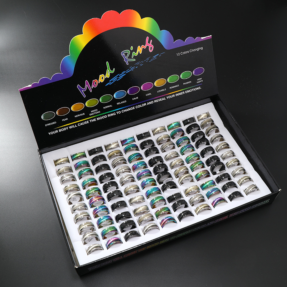 Cross-border Hot Selling Stainless Steel Jewelry Creative Personalized Color Plated Cross Sand Cat's Eye Sealing Glue Titanium Steel Ring Men's Ring