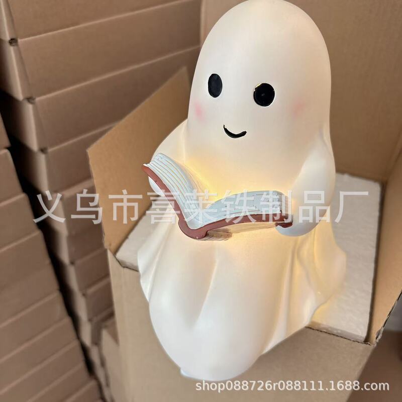 Ghost Reading Book Lamp 可爱鬼魂读书灯 鬼魂阅读夜灯万圣节|undefined