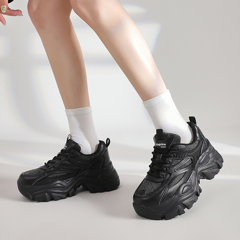 Augusto Daddy zapatos de mujer de suela gruesa 2023 Verano nueva moda adelgazante muffin casual zapatos para correr ins