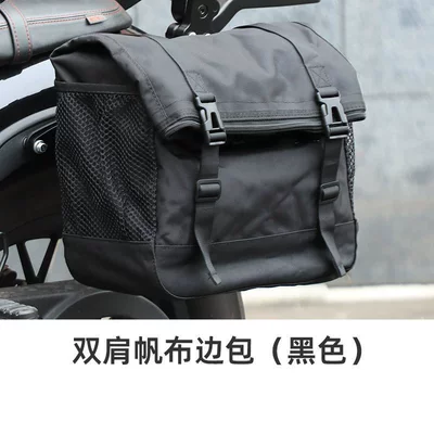 to Black Flag 500 racing – Motorcycle bumper - black-flag-500-black-canvas-shoulder-bag