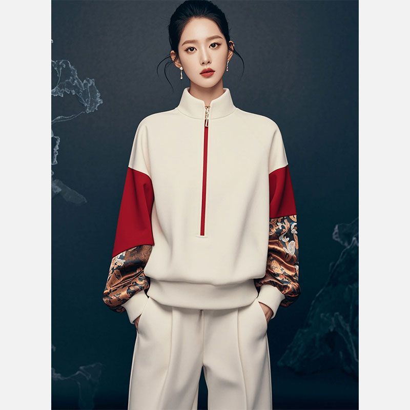 新中式女装国风套装2025新款爆款时尚洋气高级感卫衣裤子两件套女|undefined